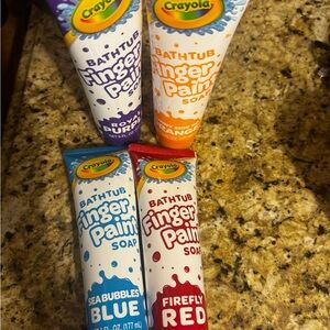 Crayola Bathtub Finger Paint Soap Tubes - Blue, Orange, Purple